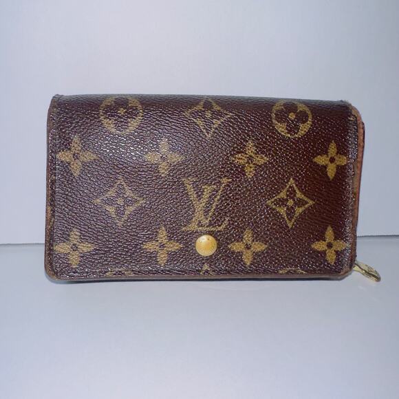 Louis Vuitton Monogram Porte Monnaie Tresor Wallet Authentic Vintage - Picture 1 of 16